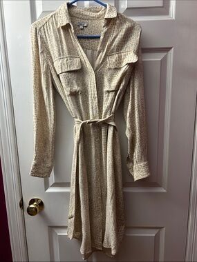 Rails Alix Dress Reptile Print Shirtdress Size S